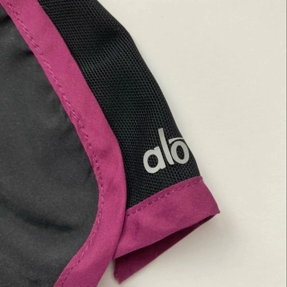 Alo • Black Purple Trim Running Shorts